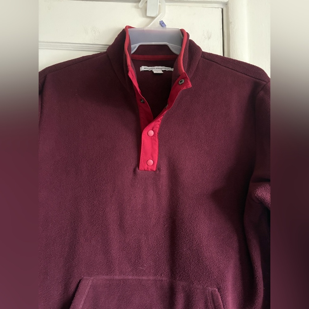 Amazon Essentials Deep Red Pullover - image 2